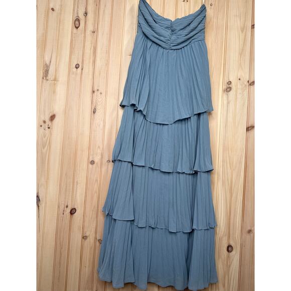 NWT Lulus Seriously Sensational Light Blue Strapless Tiered Maxi Dress Size XL - Picture 2 of 9